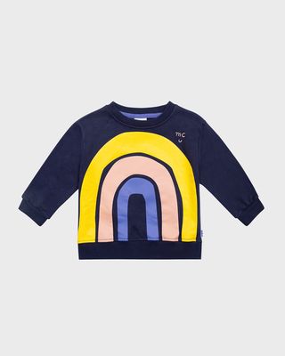 Girl's Rainbow Graphic Sweatshirt, Size 2-8