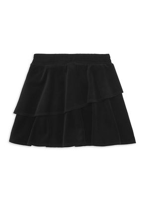 Girl's Remi Double Ruffle Skirt - Carbon Black - Size 10 - Carbon Black - Size 10