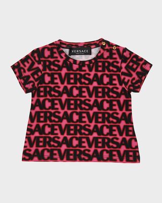 Girl's Repeated Logo-Print T-Shirt, Size 12M-3