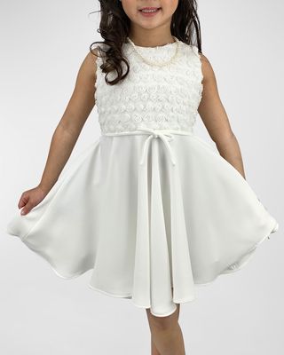 Girl's Rosette Dress, Size 7-14