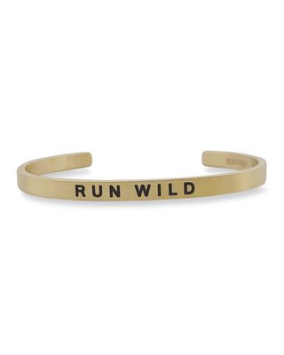 Girl's Run Wild Engraved Bangle Bracelet