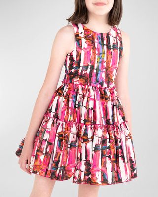 Girl's Sansia Branches-Print Dress, Size 7-16