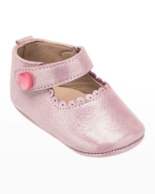Girl's Scalloped Leather Mary Jane, Baby
