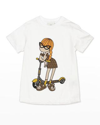 Girl's Scooter Girl Graphic T-Shirt, Size 3-6