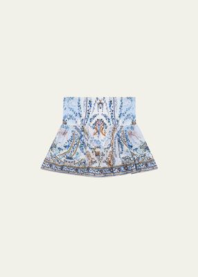 Girl's Season Of The Siren-Print Skirt, Size 4-10