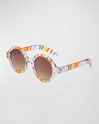 Girl's Shelby Multicolor Round Sunglasses