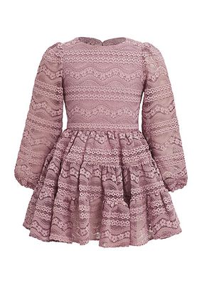 Girl's Sienna Tiered Lace Dress