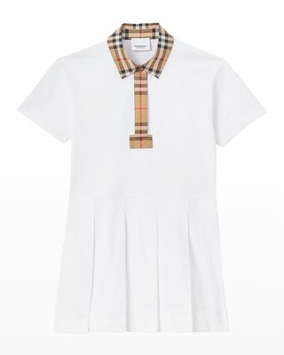 Girl's Sigrid Vintage Check Polo Shirt Dress, Size 3-14
