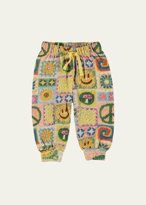 Girl's Simeon Crochet Pants, Size 0M-3