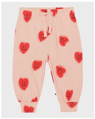 Girl's Simeon Heart-Print Sweatpants, Size 3M-4
