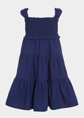 Girl's Sloane Tiered Shirred Dress, Size 2-12