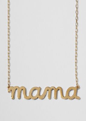 Girl's Small Mama Pure Script Necklace
