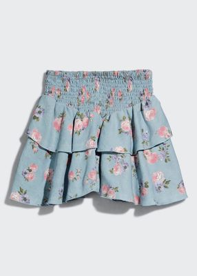 Girl's Socked Ruffle Skirt, Size S-XL