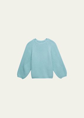 Girl's Soco Cashmere Knit Sweater, Size 6-12