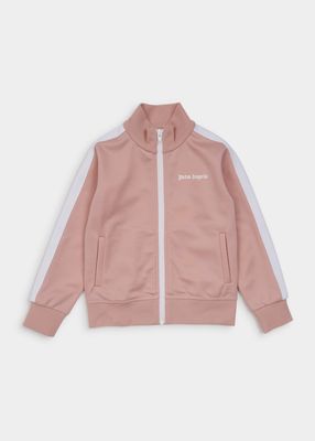 Girl's Solid Track Jacket, Size 4-10