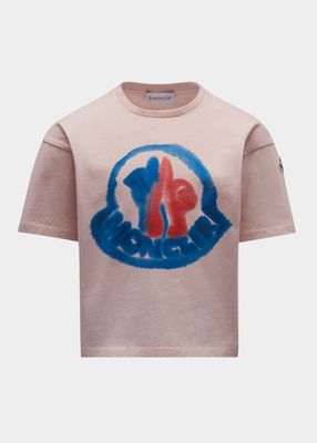 Girl's Spray Painted Logo-Print T-Shirt, Size 4-6