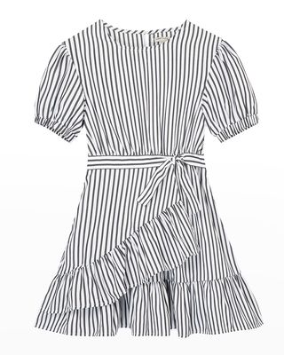 Girl's Stripe Wrap Dress, Size 7-16