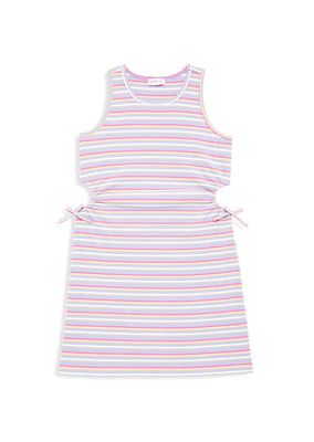 Girl's Striped Cut-Out Dress