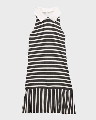 Girl's Striped Halter Dress, Size 4-6