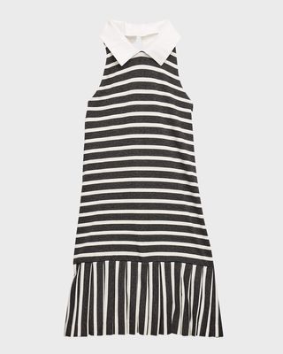 Girl's Striped Halter Dress, Size 7-14