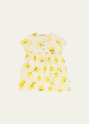 Girl's Sun-Print A-Line Dress, Size 2-5
