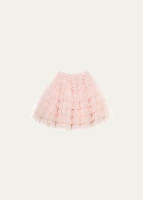 Girl's Surrealism Tiered Tulle Skirt, Size 2-11