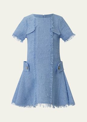 Girl's Sutton Boucle Dress, Size 4-14