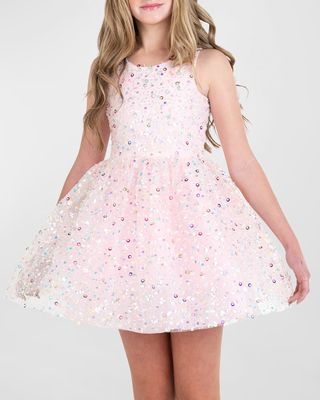 Girl's Talia 3D Sequined Ballet Dress, Size 7-16