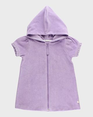 Girl's Terry Cloth Full-Zip Cover Up, Size 3M-8