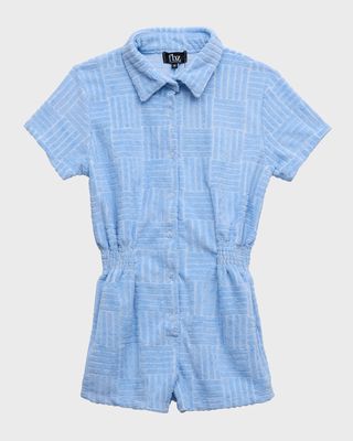 Girl's Terrycloth Romper, Size 4-6