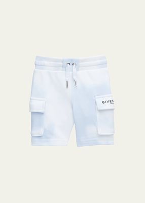 Girl's Tie Dye Logo-Print Fleece Shorts, Size 6M-3