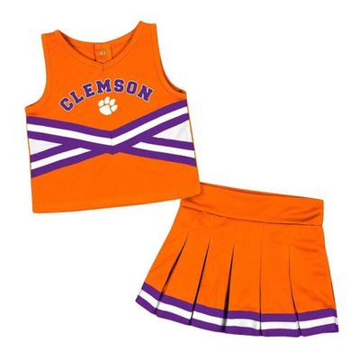Girls Toddler Colosseum Orange Clemson Tigers Carousel Cheerleader Set