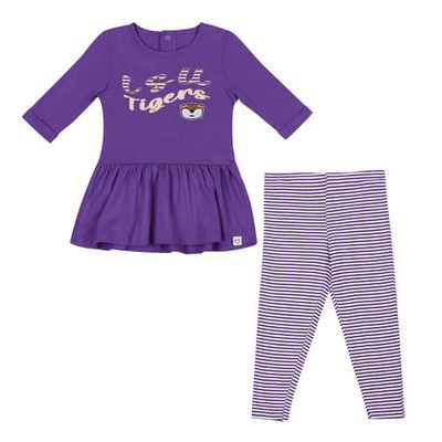 Girls Toddler Colosseum Purple LSU Tigers Grinch Long Sleeve Top & Leggings Set