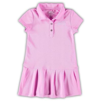 Girls Toddler Garb Pink Ohio State Buckeyes Caroline Cap Sleeve Polo Dress
