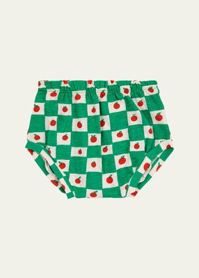 Girl's Tomato Allover Bloomers, Size 6M-24M