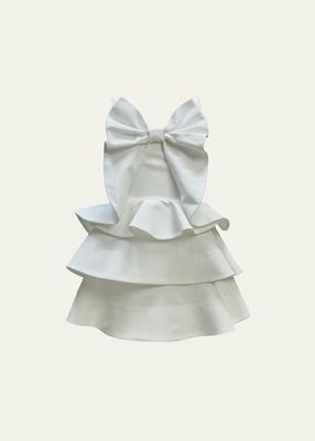 Girl's Tulip Bow Mini Dress, Size 4-16