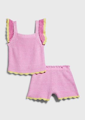 Girls Two-Piece Knit Set, Size 4-6X