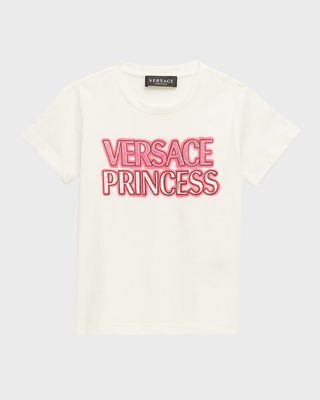 Girl's Versace Princess Embellished T-Shirt, Size 4-6