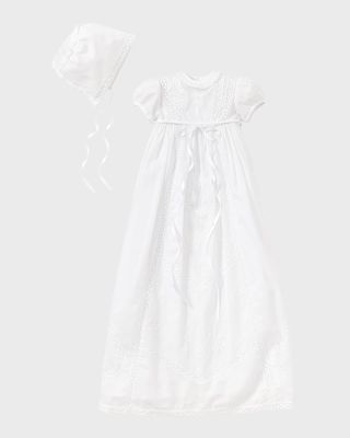 Girl's Victoria Christening Gown, Size Newborn-12M