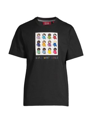 Girls Want Cotton T-Shirt - Black - Size Medium