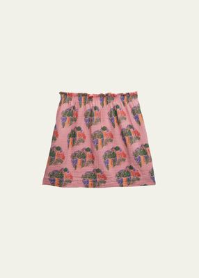 Girl's Wombat Patterned Skirt, Size 2-10