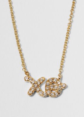 Girl's XO Script Brilliant Diamond Necklace