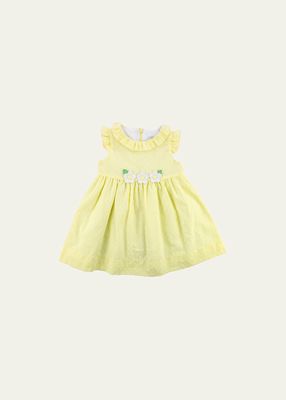 Girl's Yellow Dress with Flowers