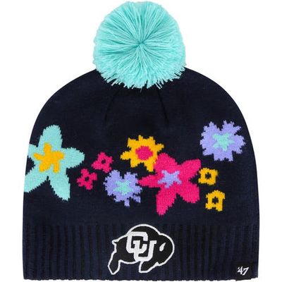 Girls Youth '47 Navy Colorado Buffaloes Buttercup Knit Beanie with Pom