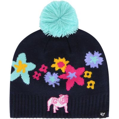 Girls Youth '47 Navy Georgia Bulldogs Buttercup Knit Beanie with Pom