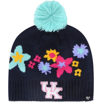 Girls Youth '47 Navy Kentucky Wildcats Buttercup Knit Beanie with Pom
