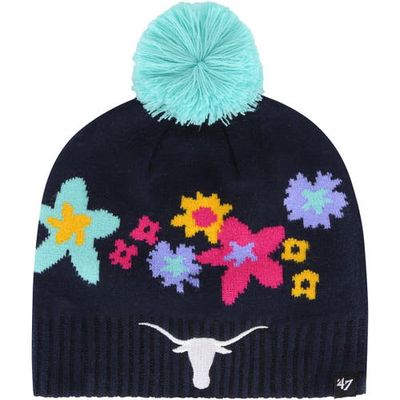 Girls Youth '47 Navy Texas Longhorns Buttercup Knit Beanie with Pom