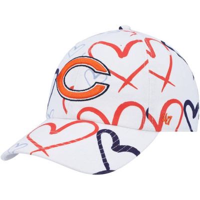 Girls Youth '47 White Chicago Bears Adore Clean Up Adjustable Hat