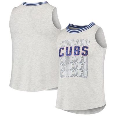 Girls Youth Justice Natural Chicago Cubs Repeat Baseball Tank Top