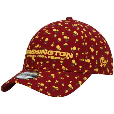 Girls Youth New Era Burgundy Washington Football Team Floral 9TWENTY Adjustable Hat
